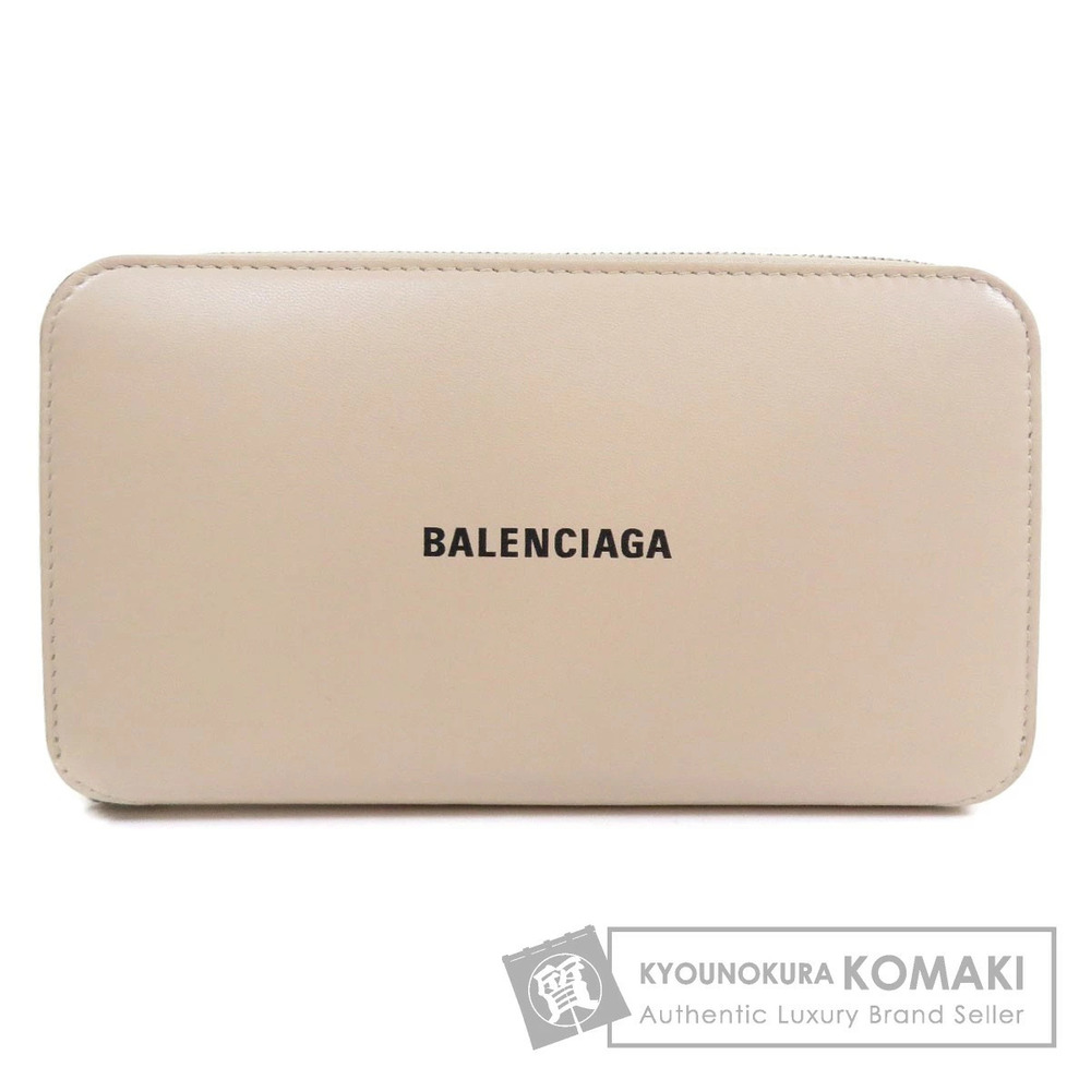 Balenciaga Motif Long Wallet Calfskin